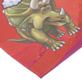 Chemin De Table Court Tricératops Noël En Rouge (Coin)