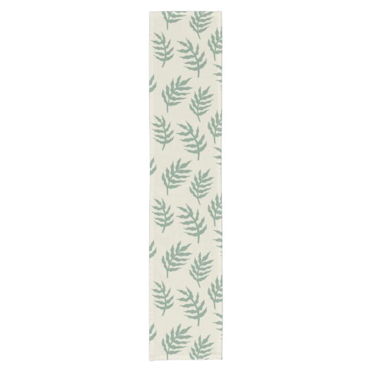 Chemin De Table Court Tropical Jungle Rainforest Fern Feuille Motif (Devant)