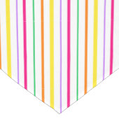 Chemin De Table Court Tropical Rose Vert Orange Yellow Stripes (Coin)