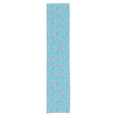 Chemin De Table Court Tropical Summer Pink Flamingo Pattern Party (Devant)