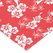 Chemin De Table Court Tropiques rouges Hibiscus Floral (Coin)