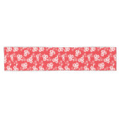 Chemin De Table Court Tropiques rouges Hibiscus Floral (Horizontal)