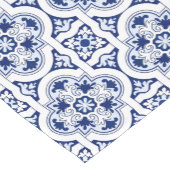 Chemin De Table Court Tuile bleue portugaise (Coin)