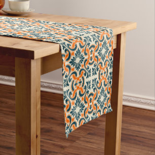 Chemin De Table Court Tuile bleue portugaise