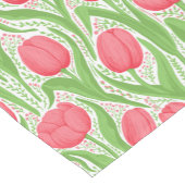 Chemin De Table Court Tulipes en rouge et vert (Coin)