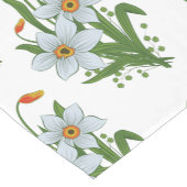 Chemin De Table Court Tulipes et jonquilles Fleurs (Coin)