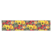 Chemin De Table Court Tulipes jaunes et rouges  (Horizontal)