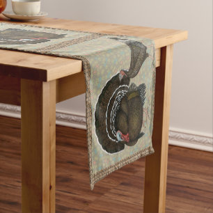 Chemin De Table Court Turkeys Standard Bronze Portrait