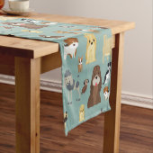 Chemin De Table Court turquoise background dopattern (In Situ)