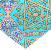 Chemin De Table Court Turquoise d'étoile de David (Coin)