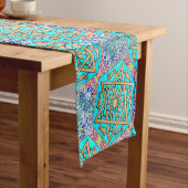 Chemin De Table Court Turquoise d'étoile de David (In Situ)