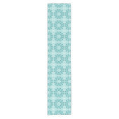 Chemin De Table Court Turquoise Floral Abstrait (Devant)