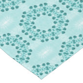 Chemin De Table Court Turquoise Floral Abstrait (Coin)