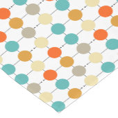 Chemin De Table Court Turquoise Orange Crème Cercle Mid Motif (Coin)