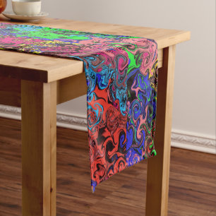 Chemin De Table Court Twirlers colorés Abstraits /