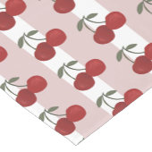 Chemin De Table Court Two Red Cherries Illustration | Cute Fruit Art (Coin)