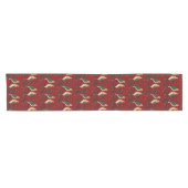Chemin De Table Court Two Turtle Doves Cut-Out Stencil Retro Style 7 (Horizontal)