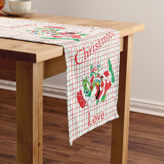 Chemin De Table Court TySantaSaurus Christmas Personalize 14 x 72 (In Situ)