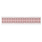 Chemin De Table Court Ukrainian traditional vushuvanka folk pattern red (Horizontal)