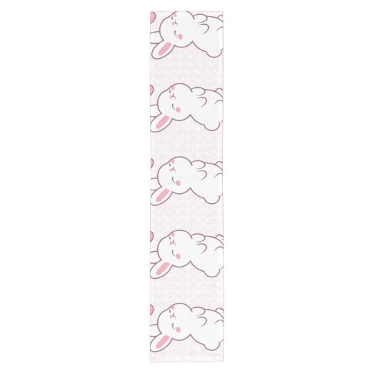 Chemin De Table Court Un petit lapin fait de sentiments (Devant)