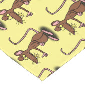 Chemin De Table Court Un rat brun mignon pouce vers le haut dessin animé (Coin)