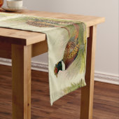 Chemin De Table Court Une paire de faisans étranglés d'anneau dans un (In Situ)