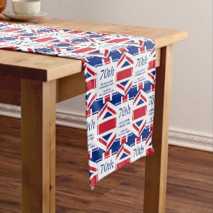 Chemin De Table Court Union Jack patriotique 70e jubilé de platine