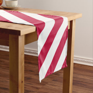 Chemin De Table Court USA Drapeau Rouge Blanc Tirages Coton Table Runner