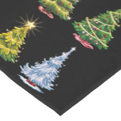 Chemin De Table Court Vacances de Noël Arbre verte (Coin)