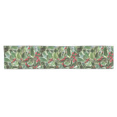 Chemin De Table Court Vacances Holly Feuille et Red Berries (Horizontal)