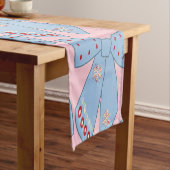 Chemin De Table Court Vaches Roses Et Bleues (In Situ)