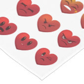 Chemin De Table Court Valentines Jour Silly Visages Coeurs Drôle (Coin)