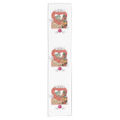 Chemin De Table Court Valentines Kitten, coureur de nappes (Devant)
