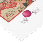 Chemin De Table Court Valentines Kitten, coureur de nappes (Coin)