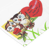 Chemin De Table Court Valentines Owl, coureur de nappes (Coin)