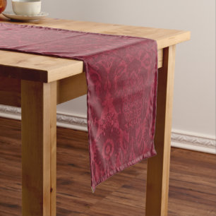 Chemin De Table Court Velours embouti vintage William Morris Acorn