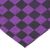 Chemin De Table Court Vérifications rustiques, violet et noir (Coin)
