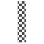 Chemin De Table Court Vérifier noir blanc À damiers Motif tableau de bor (Devant)