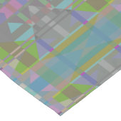 Chemin De Table Court Vert bleu violet géométrique (Coin)