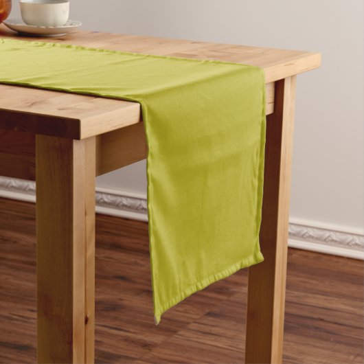 Chemin De Table Court Vert Chartreuse Simple Uni Couleur Unie (In Situ)