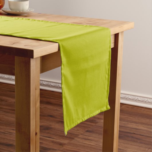Chemin De Table Court Vert Chartreuse Simple Uni Couleur Unie (In Situ)