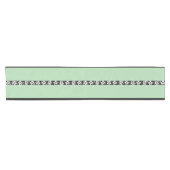 Chemin De Table Court Vert clair et noir avec Edelweiss (Horizontal)