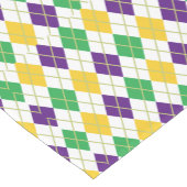 Chemin De Table Court Vert jaune pourpre Mardi Gras fleur de lis (Coin)