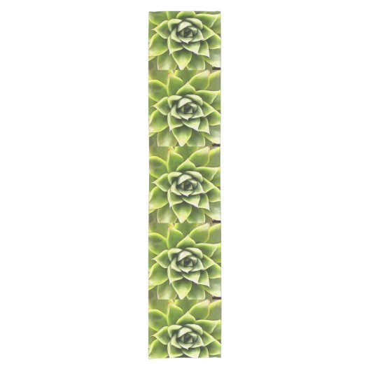 Chemin De Table Court Vert Succulent Gros Plan Cactus (Devant)