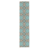 Chemin De Table Court Vert Turquoise Brown Hip Bohemian Bali Art Motif (Devant)