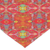 Chemin De Table Court Vibrant red fishing nets diagonal pattern (Coin)