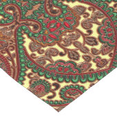 Chemin De Table Court Victorian paisley pattern elegant red green gold (Coin)