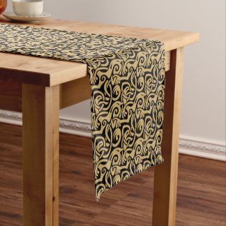 Chemin De Table Court Viking Celtic Intertwining Animal Motif Fabric