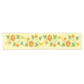 Chemin De Table Court Vin citrouille Avec Fleurs Frieze (Horizontal)