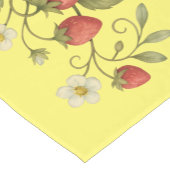 Chemin De Table Court Vin De Fraise Aux Fleurs (Coin)